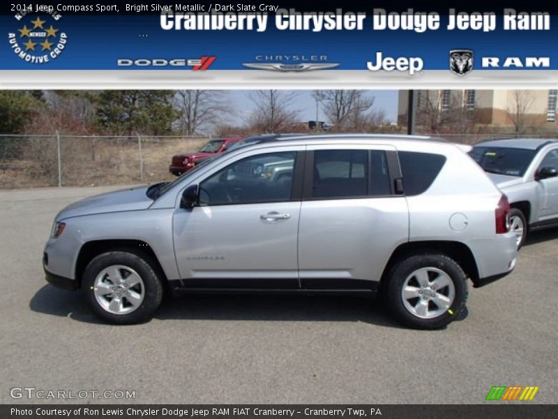 Bright Silver Metallic / Dark Slate Gray 2014 Jeep Compass Sport