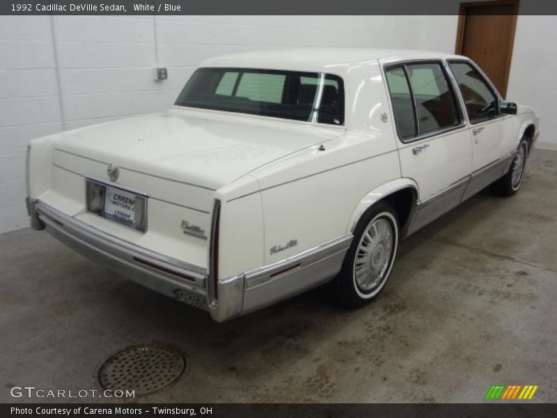 White / Blue 1992 Cadillac DeVille Sedan