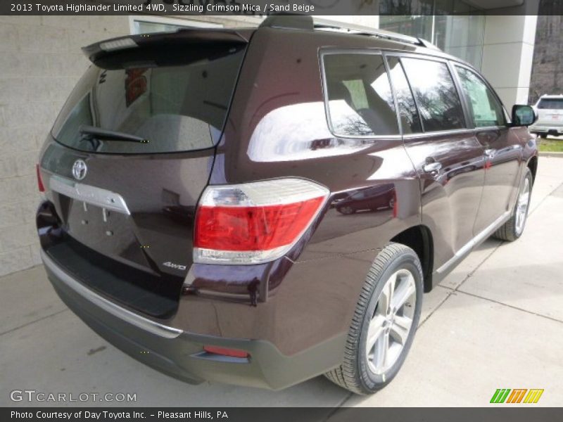 Sizzling Crimson Mica / Sand Beige 2013 Toyota Highlander Limited 4WD