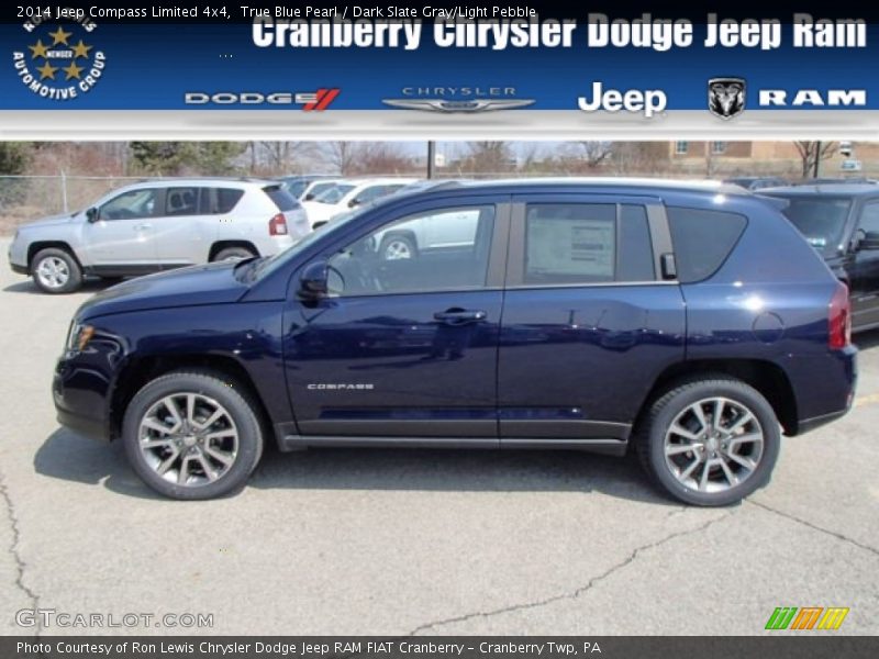 True Blue Pearl / Dark Slate Gray/Light Pebble 2014 Jeep Compass Limited 4x4