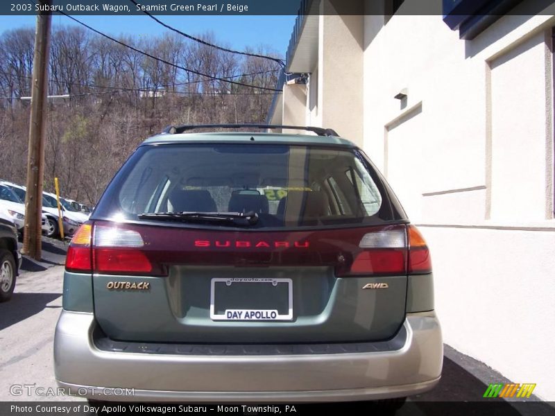 Seamist Green Pearl / Beige 2003 Subaru Outback Wagon