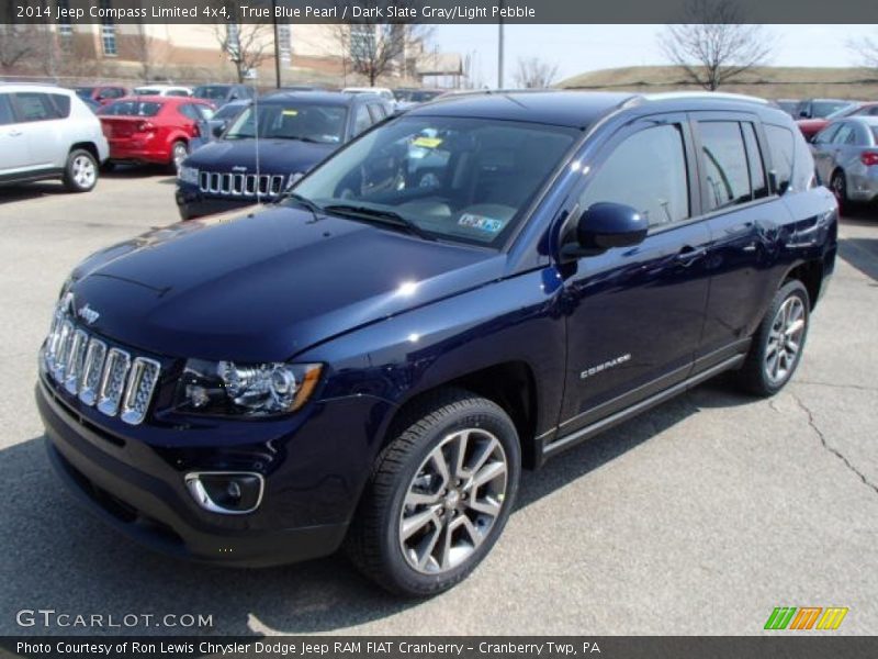 True Blue Pearl / Dark Slate Gray/Light Pebble 2014 Jeep Compass Limited 4x4