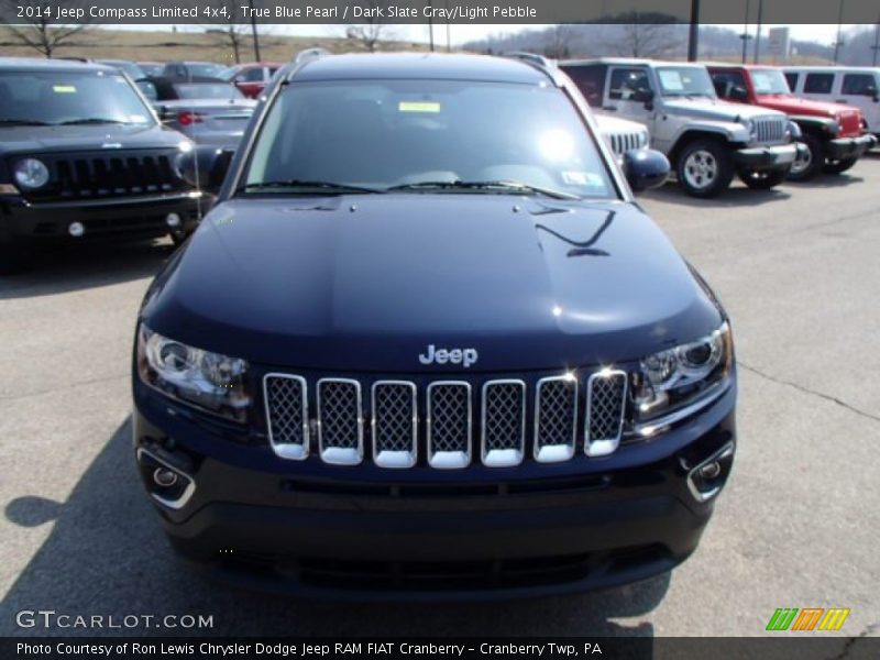 True Blue Pearl / Dark Slate Gray/Light Pebble 2014 Jeep Compass Limited 4x4