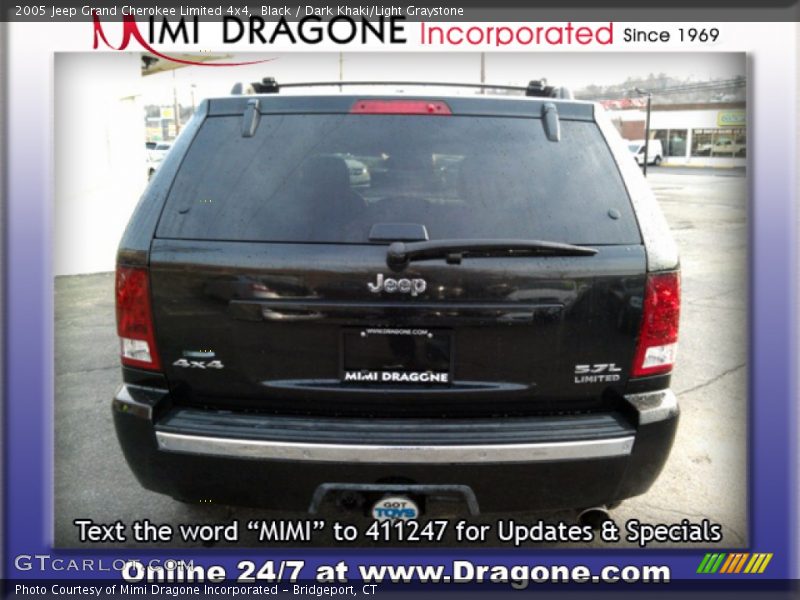 Black / Dark Khaki/Light Graystone 2005 Jeep Grand Cherokee Limited 4x4