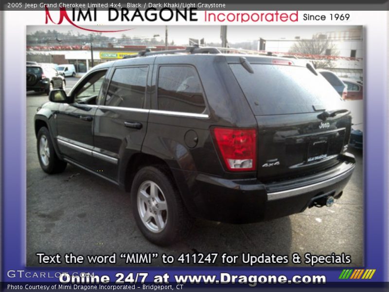 Black / Dark Khaki/Light Graystone 2005 Jeep Grand Cherokee Limited 4x4