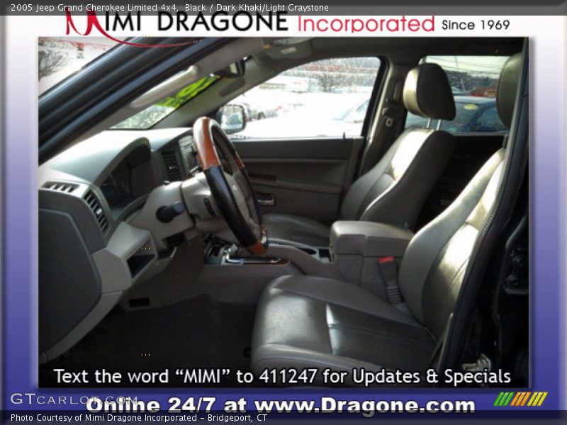 Black / Dark Khaki/Light Graystone 2005 Jeep Grand Cherokee Limited 4x4