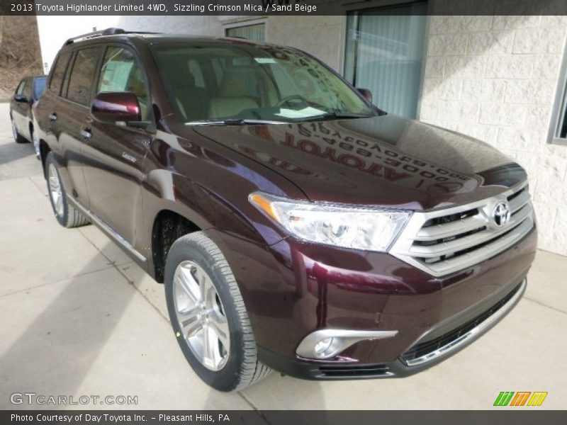 Sizzling Crimson Mica / Sand Beige 2013 Toyota Highlander Limited 4WD