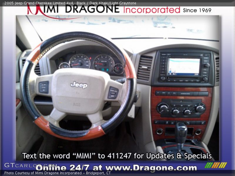 Black / Dark Khaki/Light Graystone 2005 Jeep Grand Cherokee Limited 4x4