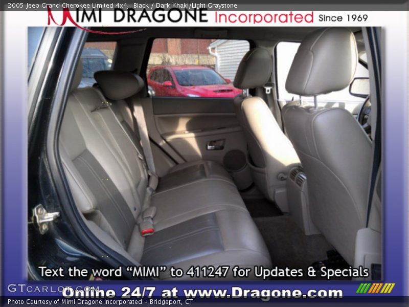 Black / Dark Khaki/Light Graystone 2005 Jeep Grand Cherokee Limited 4x4