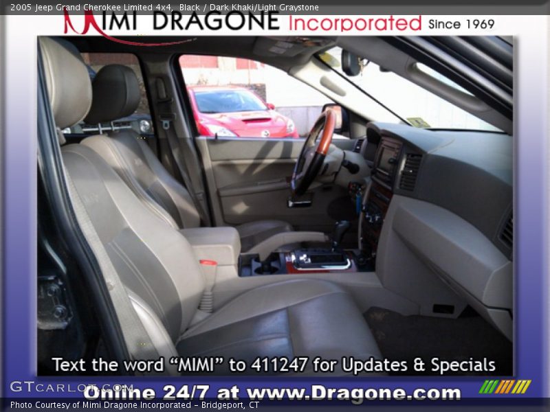 Black / Dark Khaki/Light Graystone 2005 Jeep Grand Cherokee Limited 4x4