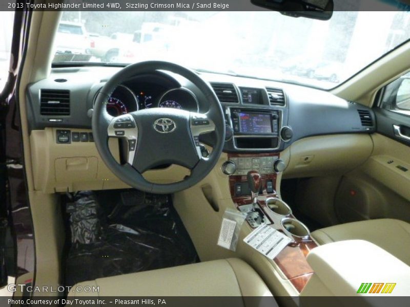 Sizzling Crimson Mica / Sand Beige 2013 Toyota Highlander Limited 4WD