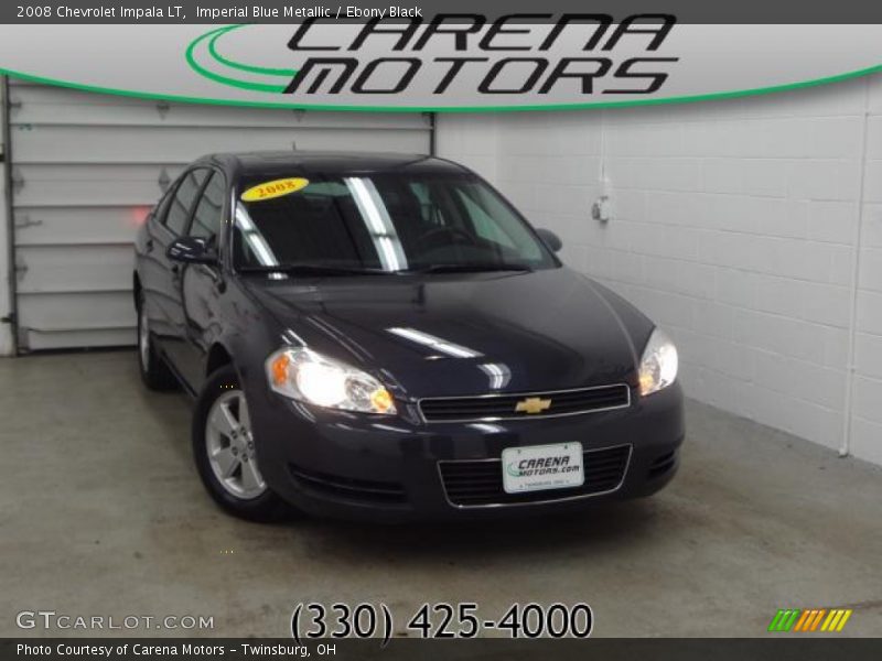 Imperial Blue Metallic / Ebony Black 2008 Chevrolet Impala LT