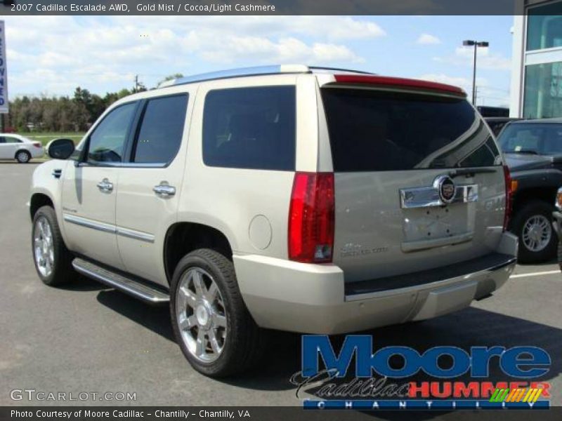 Gold Mist / Cocoa/Light Cashmere 2007 Cadillac Escalade AWD