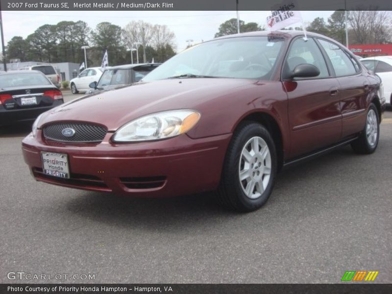 Merlot Metallic / Medium/Dark Flint 2007 Ford Taurus SE