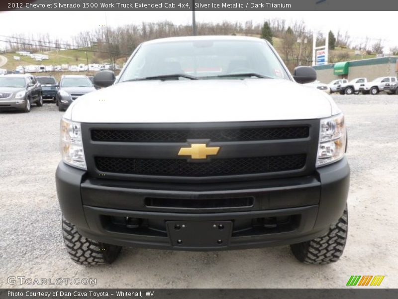 Silver Ice Metallic / Dark Titanium 2012 Chevrolet Silverado 1500 Work Truck Extended Cab 4x4