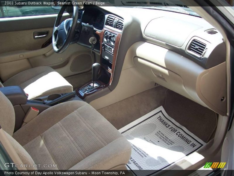 Seamist Green Pearl / Beige 2003 Subaru Outback Wagon