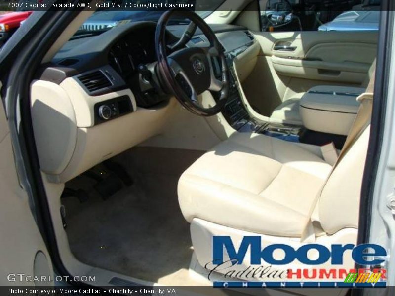 Gold Mist / Cocoa/Light Cashmere 2007 Cadillac Escalade AWD