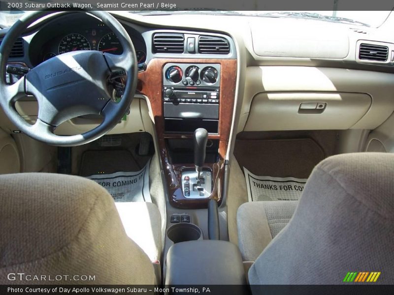 Seamist Green Pearl / Beige 2003 Subaru Outback Wagon