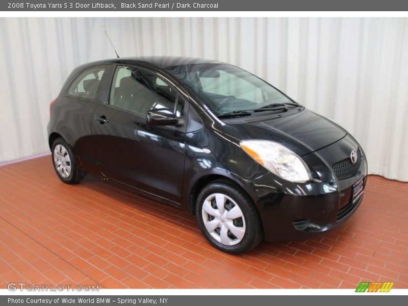 Black Sand Pearl / Dark Charcoal 2008 Toyota Yaris S 3 Door Liftback