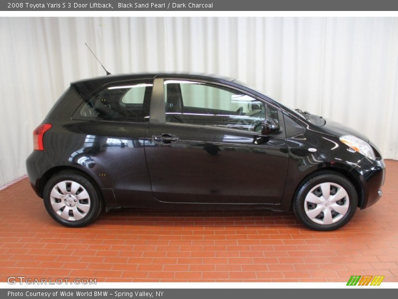 Black Sand Pearl / Dark Charcoal 2008 Toyota Yaris S 3 Door Liftback