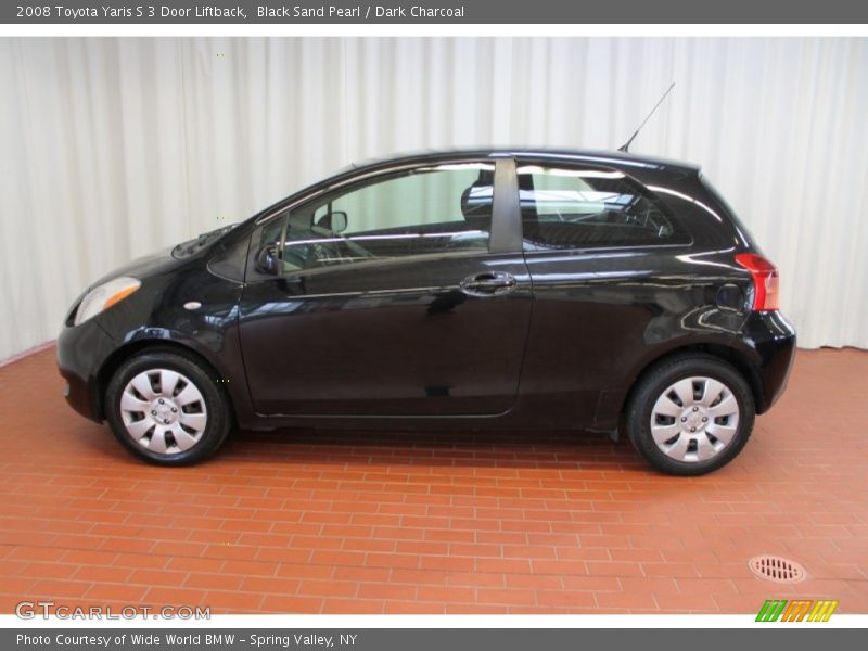 Black Sand Pearl / Dark Charcoal 2008 Toyota Yaris S 3 Door Liftback