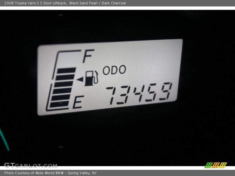 Black Sand Pearl / Dark Charcoal 2008 Toyota Yaris S 3 Door Liftback