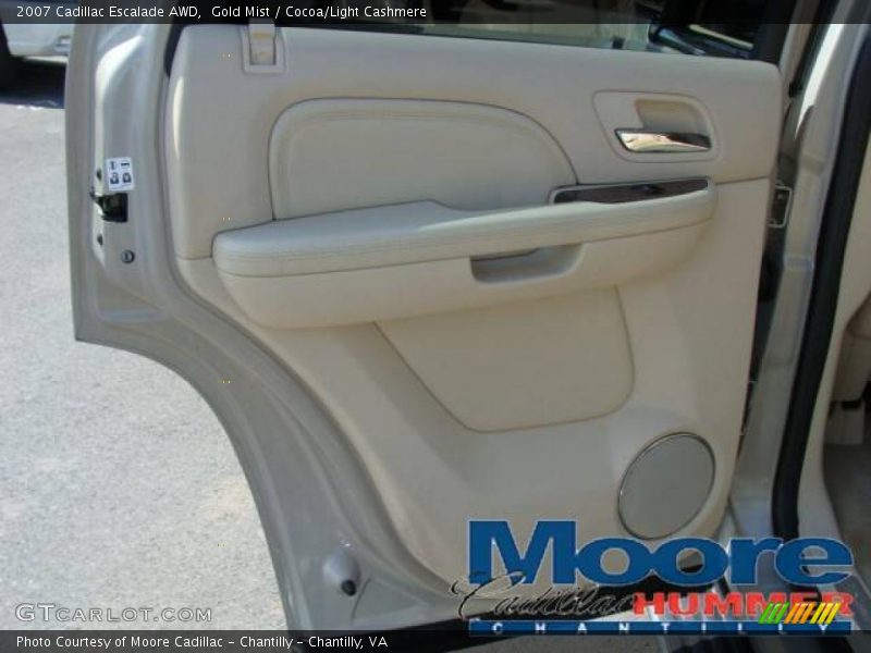 Gold Mist / Cocoa/Light Cashmere 2007 Cadillac Escalade AWD
