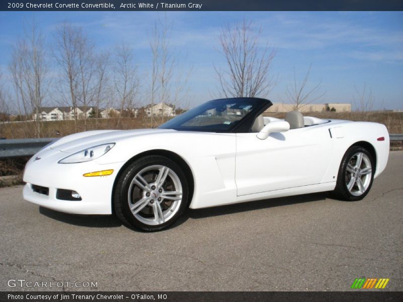 Arctic White / Titanium Gray 2009 Chevrolet Corvette Convertible