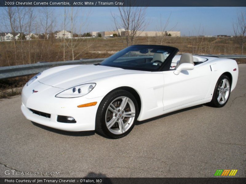 Arctic White / Titanium Gray 2009 Chevrolet Corvette Convertible