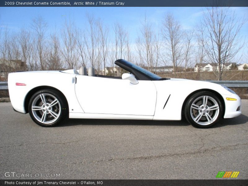 Arctic White / Titanium Gray 2009 Chevrolet Corvette Convertible