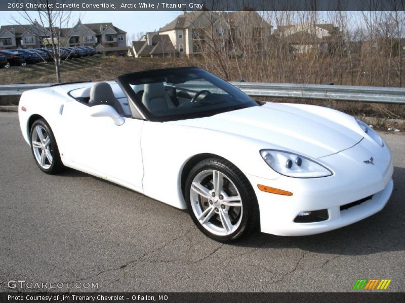 Arctic White / Titanium Gray 2009 Chevrolet Corvette Convertible