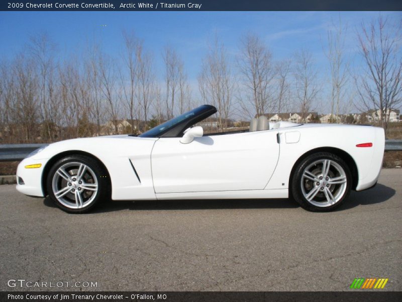 Arctic White / Titanium Gray 2009 Chevrolet Corvette Convertible