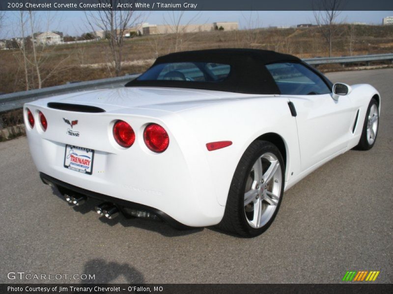 Arctic White / Titanium Gray 2009 Chevrolet Corvette Convertible