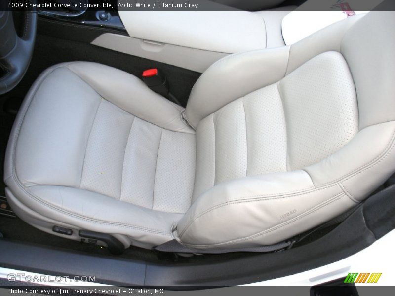Arctic White / Titanium Gray 2009 Chevrolet Corvette Convertible