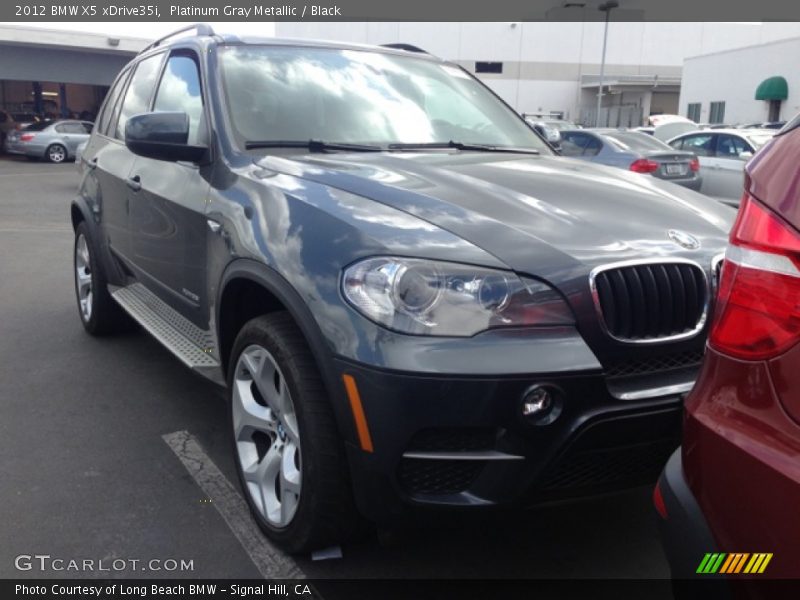 Platinum Gray Metallic / Black 2012 BMW X5 xDrive35i