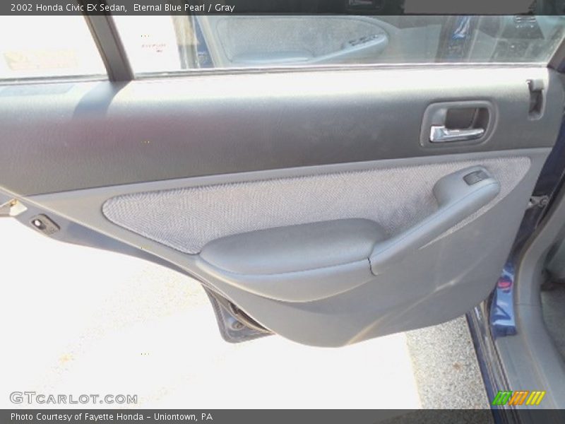 Eternal Blue Pearl / Gray 2002 Honda Civic EX Sedan