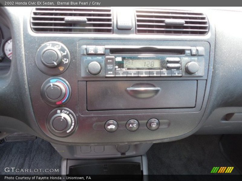 Eternal Blue Pearl / Gray 2002 Honda Civic EX Sedan