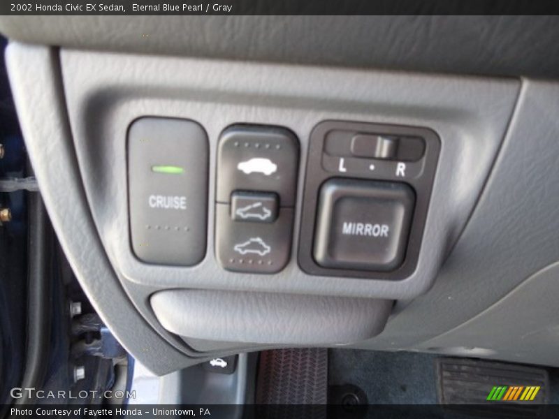Eternal Blue Pearl / Gray 2002 Honda Civic EX Sedan