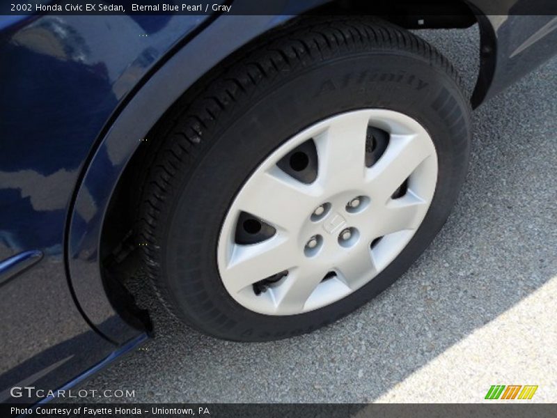 Eternal Blue Pearl / Gray 2002 Honda Civic EX Sedan