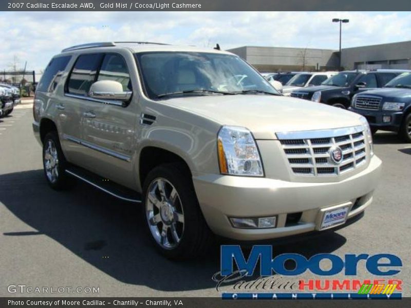 Gold Mist / Cocoa/Light Cashmere 2007 Cadillac Escalade AWD