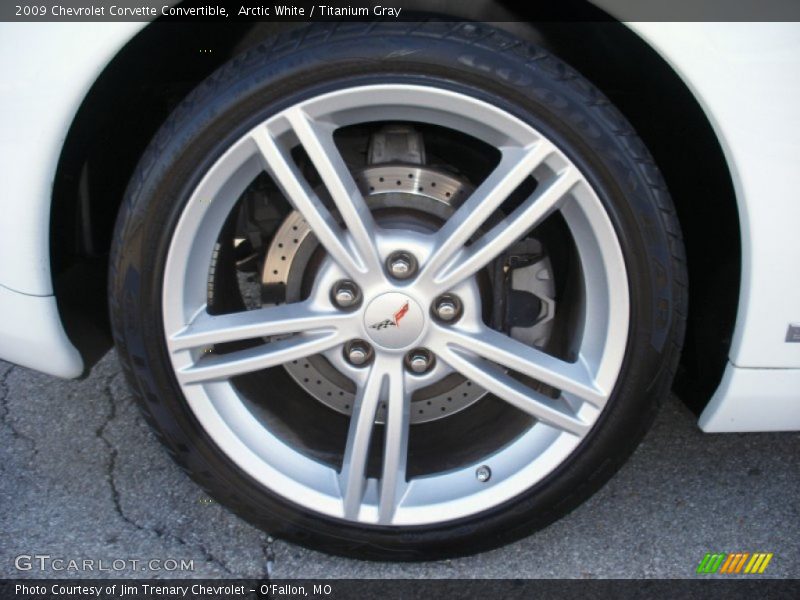 Arctic White / Titanium Gray 2009 Chevrolet Corvette Convertible