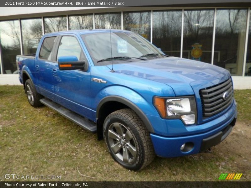 Blue Flame Metallic / Black 2011 Ford F150 FX4 SuperCrew 4x4
