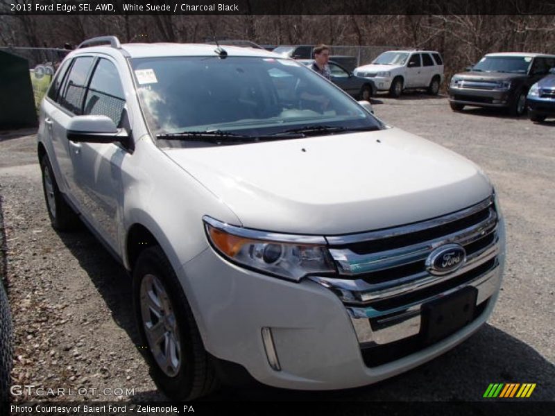 White Suede / Charcoal Black 2013 Ford Edge SEL AWD