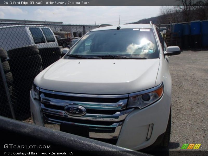 White Suede / Charcoal Black 2013 Ford Edge SEL AWD