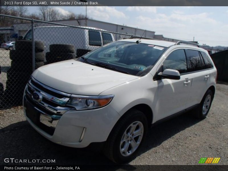 White Suede / Charcoal Black 2013 Ford Edge SEL AWD