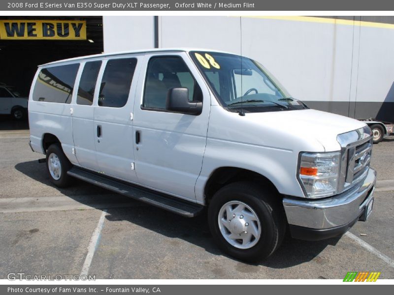 Oxford White / Medium Flint 2008 Ford E Series Van E350 Super Duty XLT Passenger