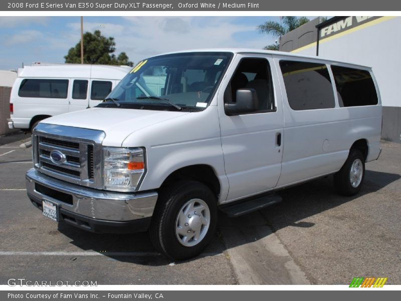 Oxford White / Medium Flint 2008 Ford E Series Van E350 Super Duty XLT Passenger