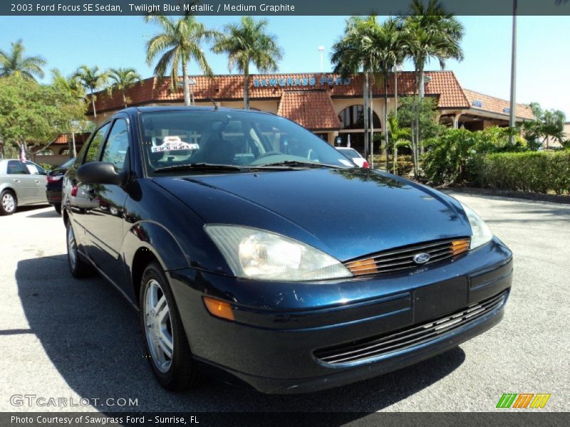 Twilight Blue Metallic / Medium Graphite 2003 Ford Focus SE Sedan