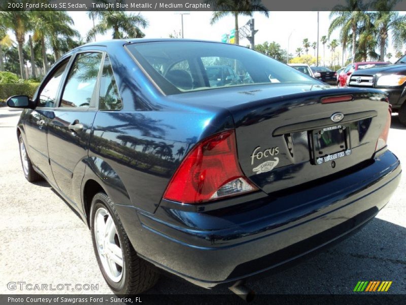 Twilight Blue Metallic / Medium Graphite 2003 Ford Focus SE Sedan