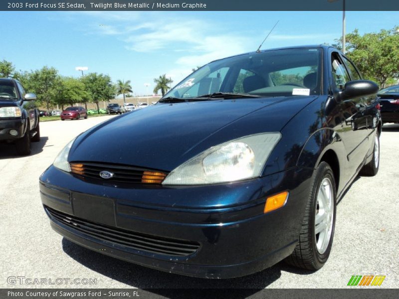 Twilight Blue Metallic / Medium Graphite 2003 Ford Focus SE Sedan